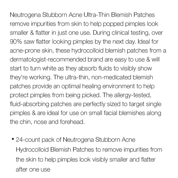 Neutrogena Stubborn Marks PM Treatment and Acne Blemish Patches - Picture 8 of 8